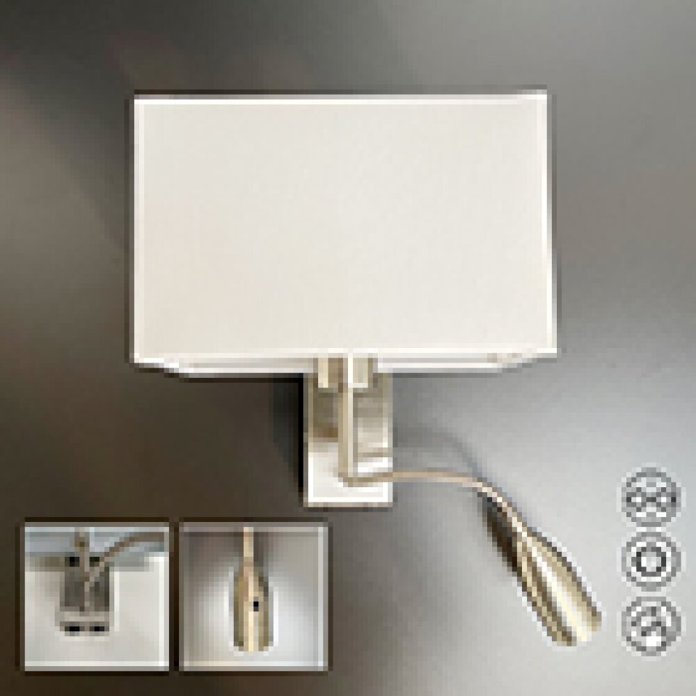 Honsel Lampor Dream Vägglampa Nickel matt, 1-ljuskällor main product photo