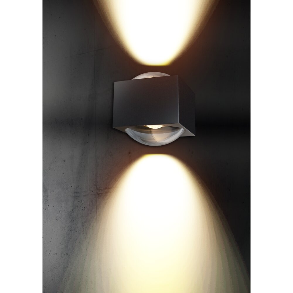 LCD Fischeck vägglampa utomhus LED Svart, 2-ljuskällor main product photo