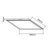 Brilliant Flat Taklampa, Panel LED Silver, 1-ljuskällor, Fjärrkontroll