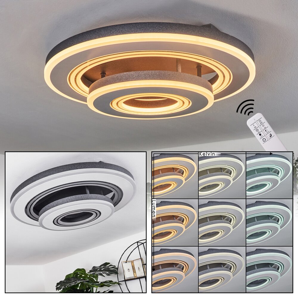 Kolo Taklampa LED Grått, Vit, 1-ljuskällor, Fjärrkontroll main product photo