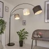 Renfrew Golvlampa, Läslampa, Båglampor Svart, 3-ljuskällor, Tygskärm