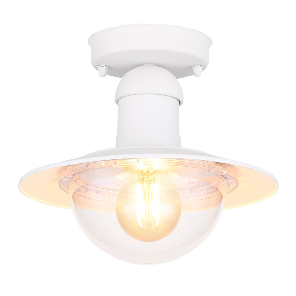 Globo LINDA Taklampa för utomhusbruk Vit, 1-ljuskällor main product photo