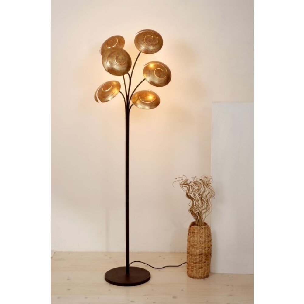 Holländer NUVOLA Golvlampa Brunt, guld, Svart, 6-ljuskällor main product photo