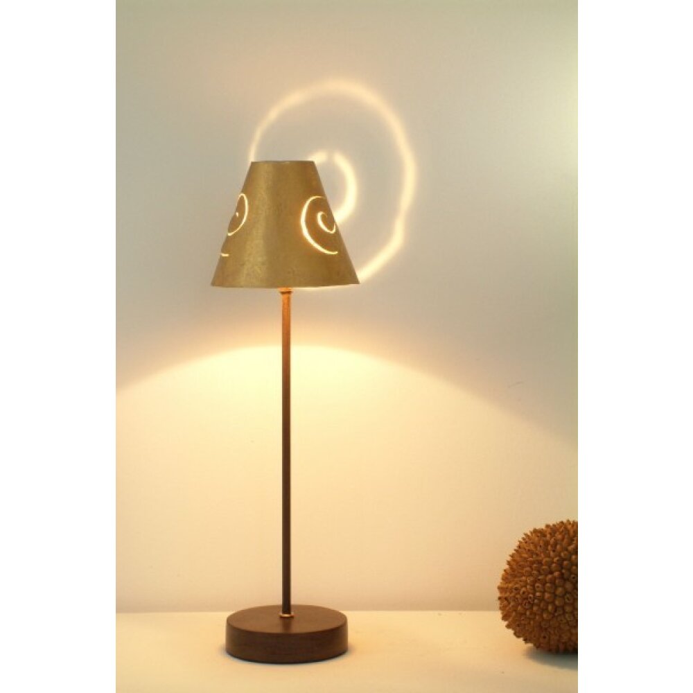 Holländer SCHERMO Bordslampa Brunt, guld, 1-ljuskällor main product photo