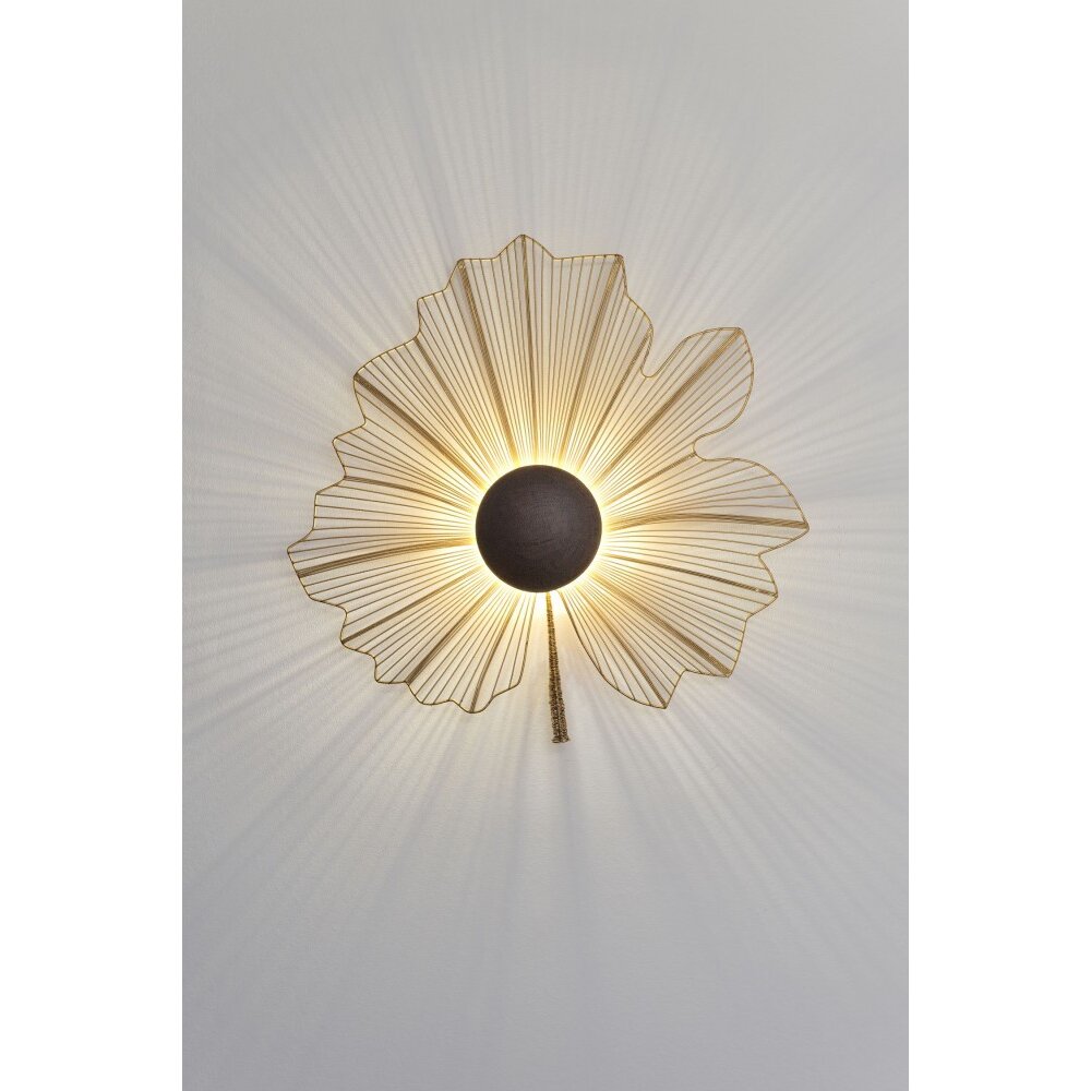 Holländer TREMOLO Vägglampa Brun, Guld, Svart, 1-ljuskällor main product photo