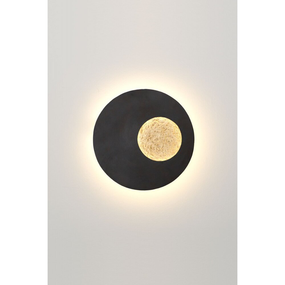 Holländer LUNA Vägglampa LED Brun, Guld, Svart, 1-ljuskällor main product photo