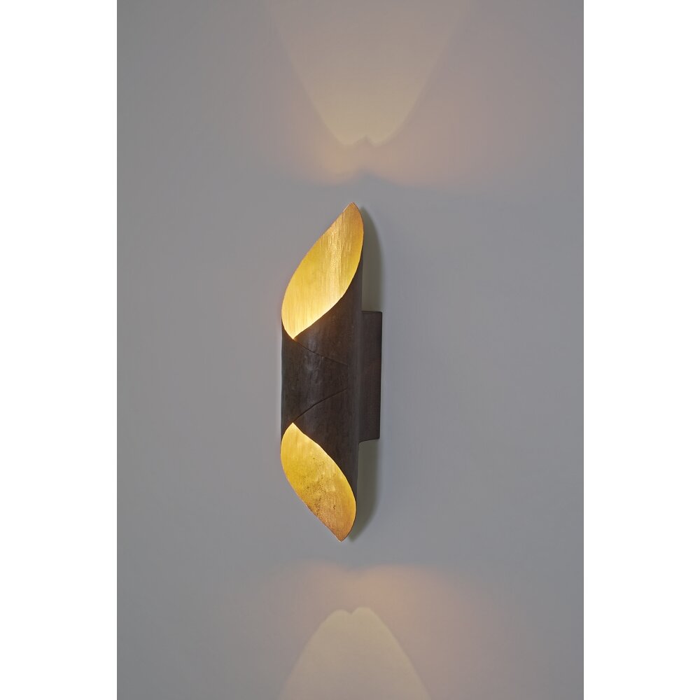 Holländer ORGANO Vägglampa Brun, Guld, Svart, 2-ljuskällor main product photo
