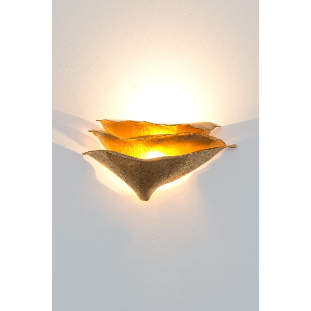 Holländer MECORIZZA Vägglampa LED Guld, 3-ljuskällor main product photo