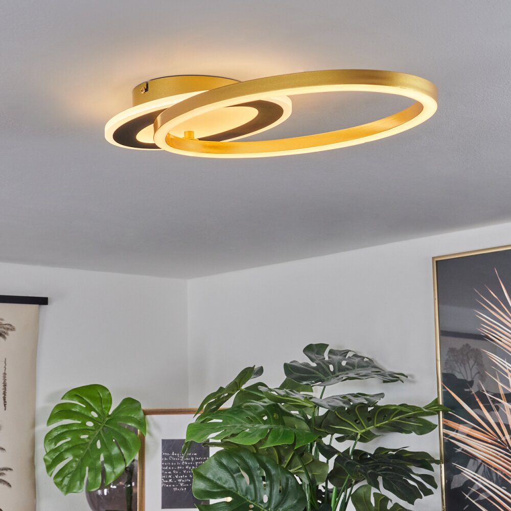 Deroche Taklampa LED Guld, Svart, 1-ljuskällor main product photo