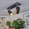 Zuoz Taklampa, Takstrålkastare Krom, Svart, 2-ljuskällor