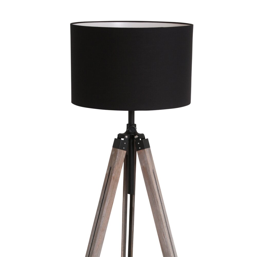 Steinhauer Triek Golvlampa Trä ljus, Svart, 1-ljuskällor main product photo