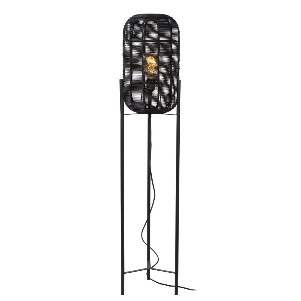 Lucide HERMINE Golvlampa Svart, 1-ljuskällor main product photo