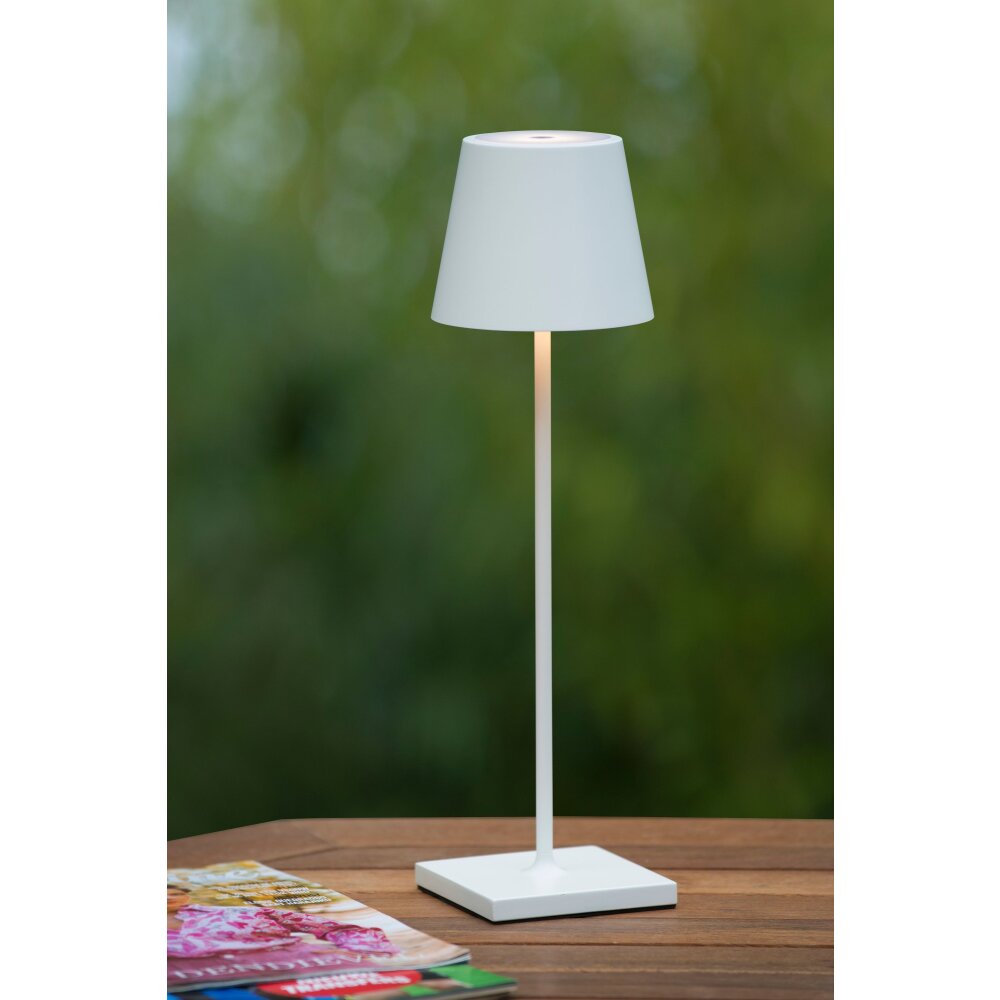 Lucide JUSTIN Bordslampa utomhus LED Vit, 1-ljuskällor main product photo