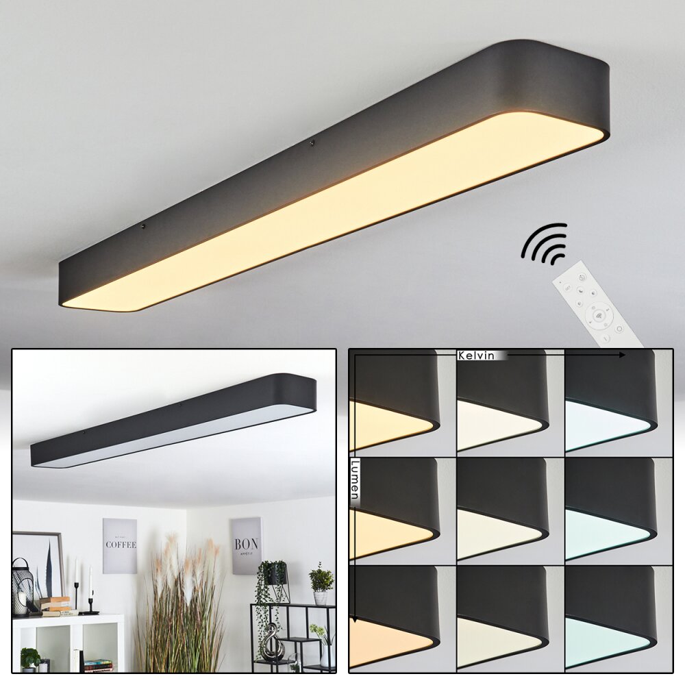 Iriondo Taklampa LED Svart, 1-ljuskällor, Fjärrkontroll main product photo