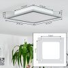 Ringuelet Taklampa, Panel LED Vit, 1-ljuskällor, Fjärrkontroll