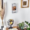 Deadwood Vägglampa, Väggspotlight LED Brun, Krom, träoptik, 2-ljuskällor