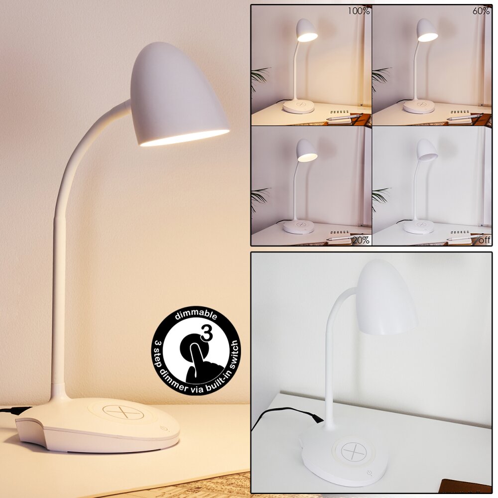 Grenoble Bordslampa, Läslampa LED Vit, 1-ljuskällor main product photo