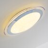 Vittangi Taklampa LED Krom, 1-ljuskällor, Fjärrkontroll, Färgväxlare