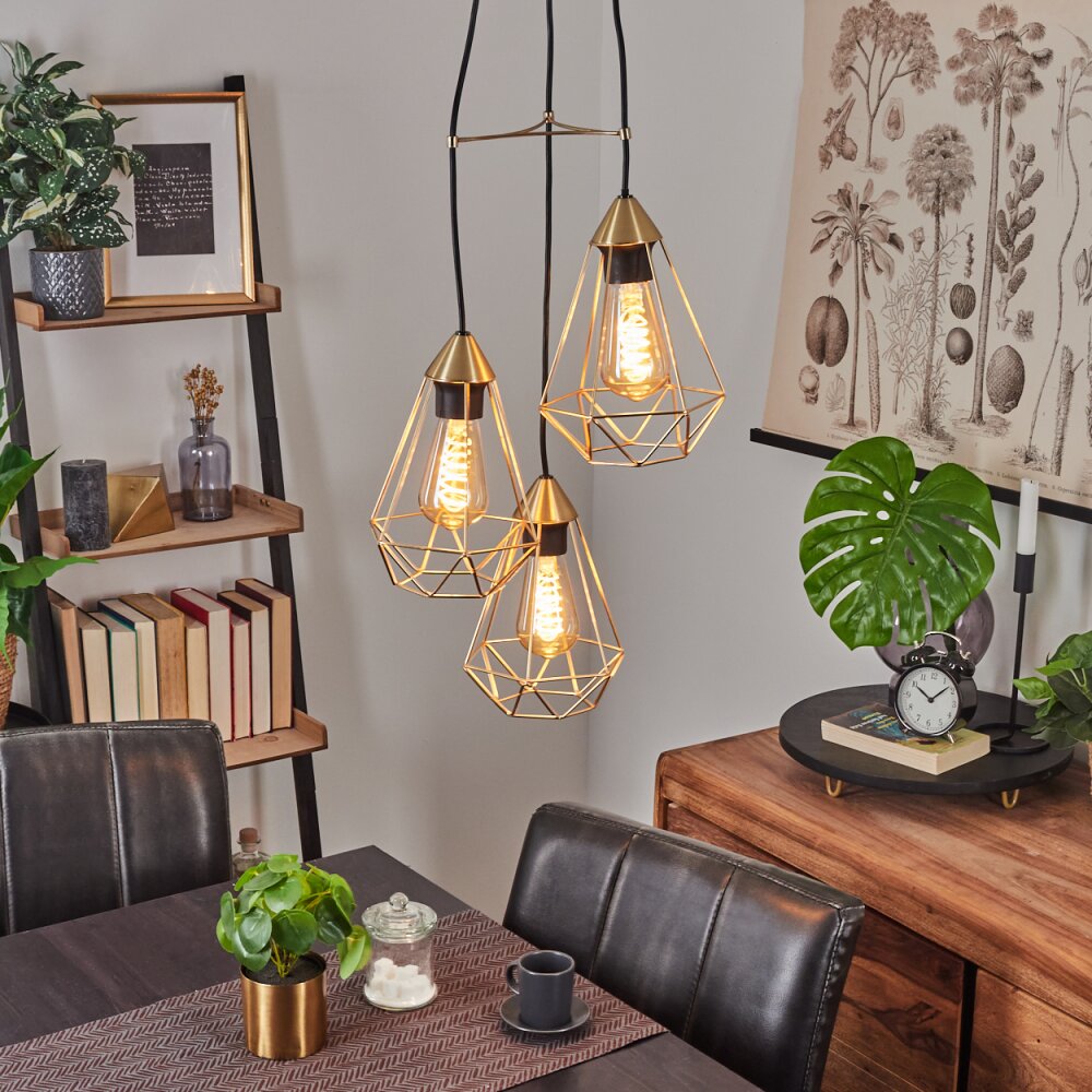 Cenova Pendellampa Mässing, Svart, 3-ljuskällor main product photo