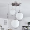 Cochuna Pendelbelysning, Pendellampa Cluster Nickel matt, 3-ljuskällor