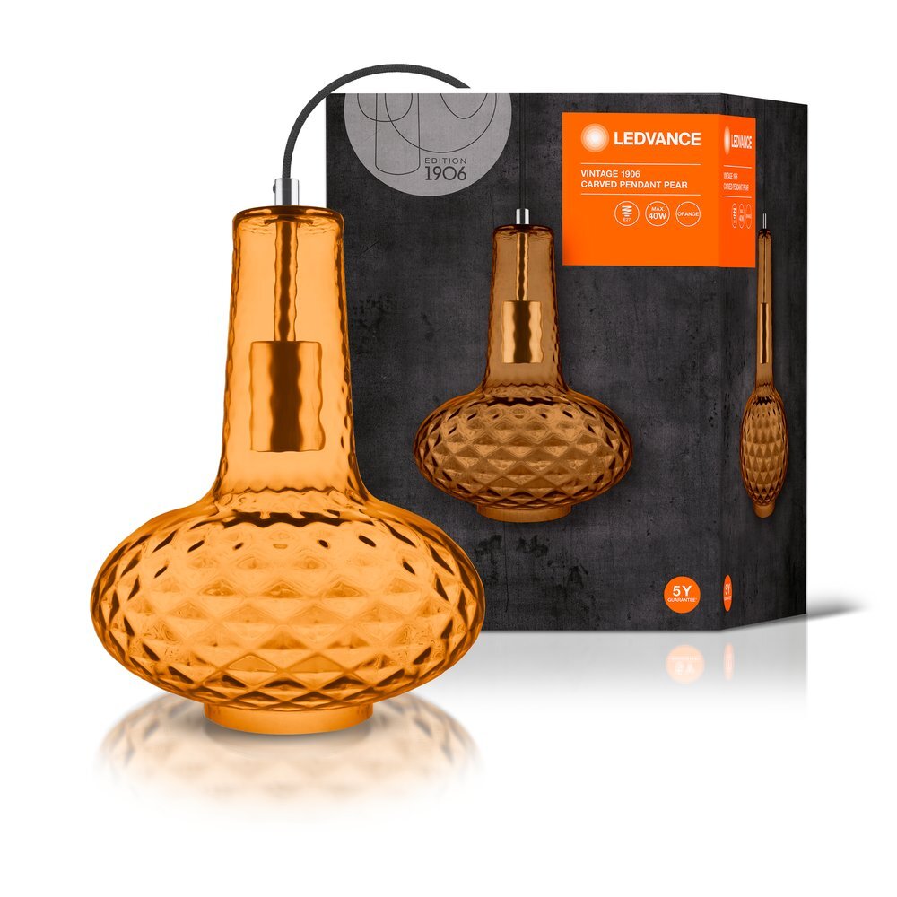 Ledvance Carved Pendellampa Svart, 1-ljuskällor main product photo