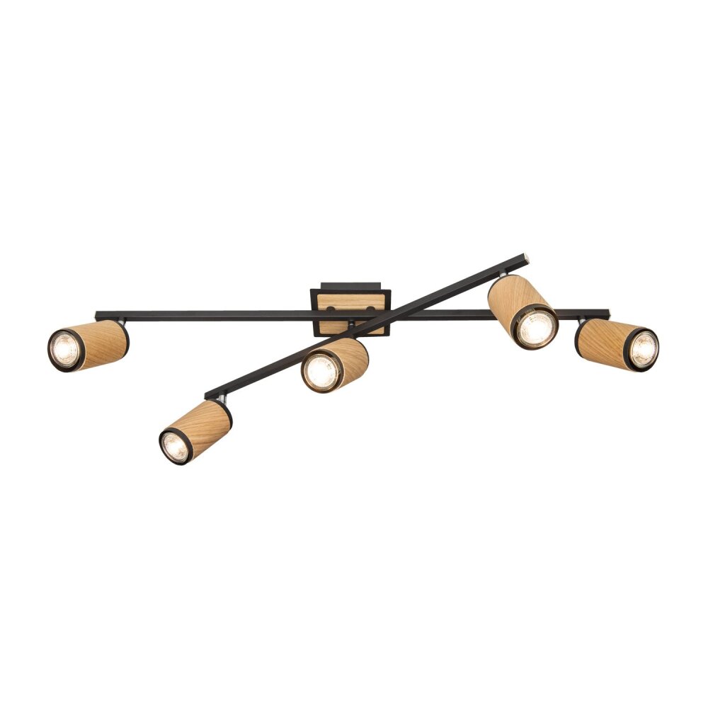Elobra Barnbelysning Bolivia Taklampa Naturfärger, Svart, 5-ljuskällor main product photo