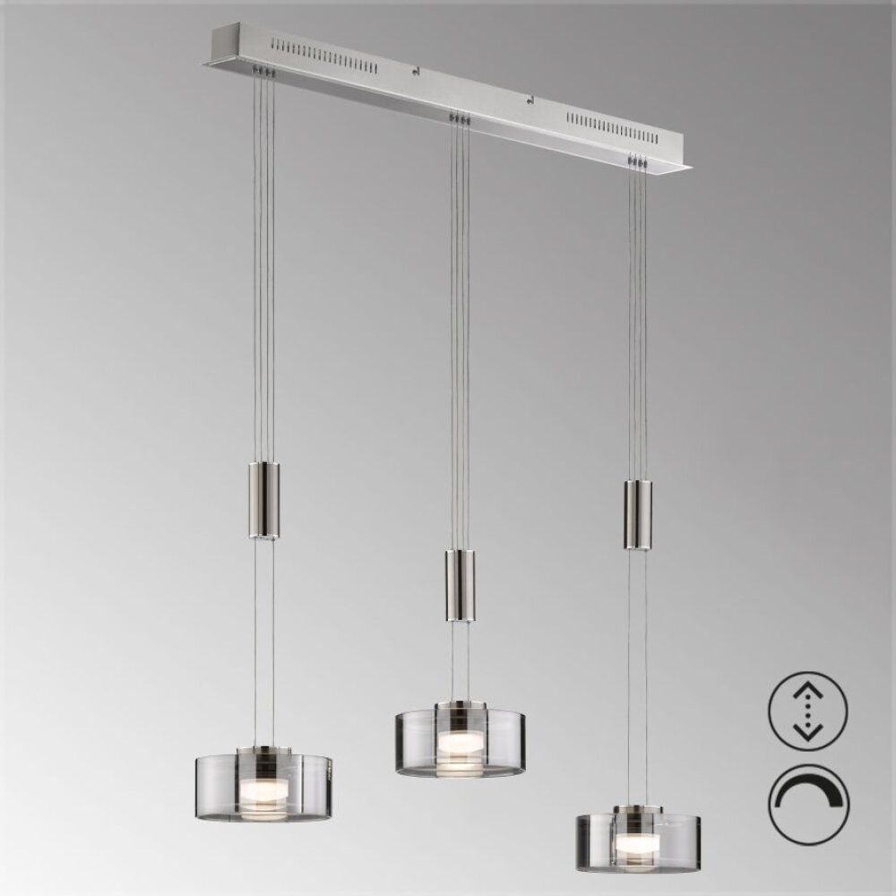 Honsel Lampor Lavin Pendelbelysning LED Nickel matt, 3-ljuskällor main product photo