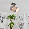 Puelches Taklampa, Takstrålkastare Nickel matt, 1-ljuskällor