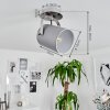 Puelches Taklampa, Takstrålkastare Nickel matt, 1-ljuskällor