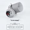 Puelches Taklampa, Takstrålkastare Nickel matt, 1-ljuskällor
