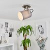 Puelches Taklampa, Takstrålkastare Nickel matt, 1-ljuskällor