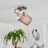Puelches Taklampa, Takstrålkastare Nickel matt, 1-ljuskällor