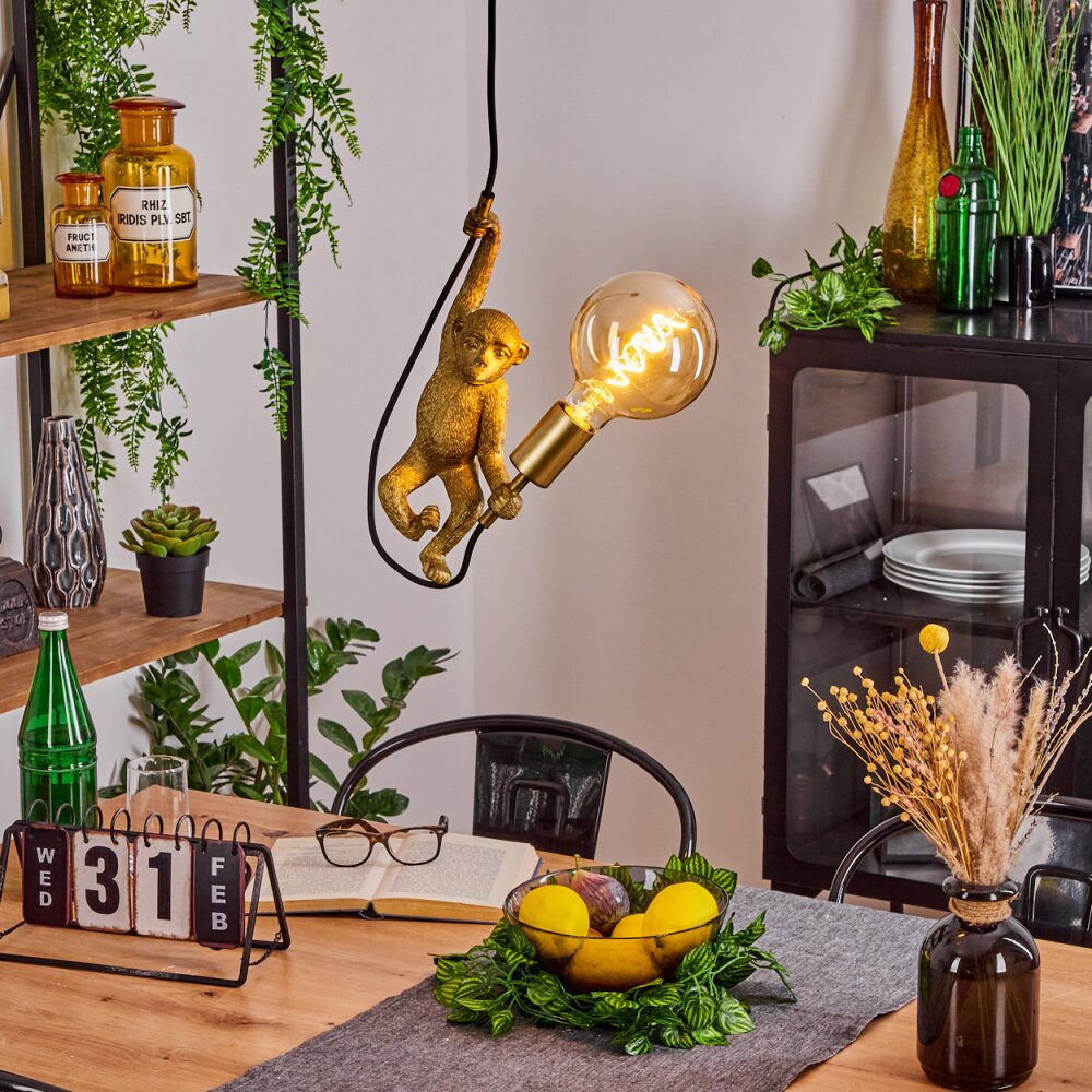 Suardi Pendellampa Guld, Svart, 1-ljuskällor main product photo