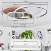 Blandford Taklampa LED Naturfärger, Nickel matt, Silver, 1-ljuskällor, Fjärrkontroll