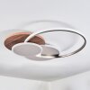 Blandford Taklampa LED Naturfärger, Nickel matt, Silver, 1-ljuskällor, Fjärrkontroll