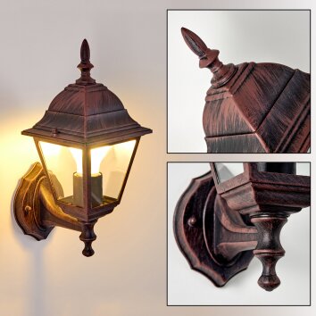 Murto vägglampa utomhus, Vägglampa Rostfärger, 1-ljuskällor