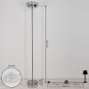 Theron strålkastare, Golvlampa LED Nickel matt, 1-ljuskällor, Fjärrkontroll