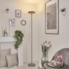 Theron strålkastare, Golvlampa LED Nickel matt, 1-ljuskällor, Fjärrkontroll