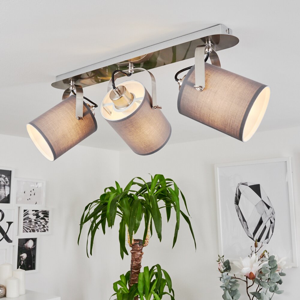 Puelches Taklampa, Takstrålkastare Nickel matt, 3-ljuskällor main product photo