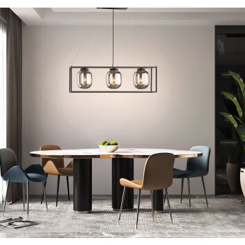 Regi Pendelbelysning Svart, 3-ljuskällor