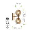 Luce Design NEPTUN Vägglampa Mässing, 2-ljuskällor