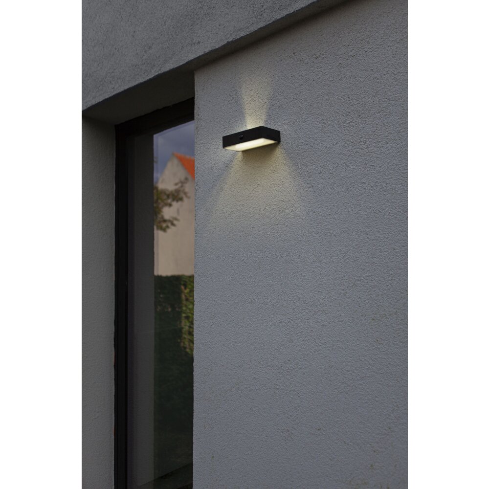 Lutec Lampor FADI vägglampa utomhus LED Svart, 1-ljuskällor, Rörelsedetektor main product photo