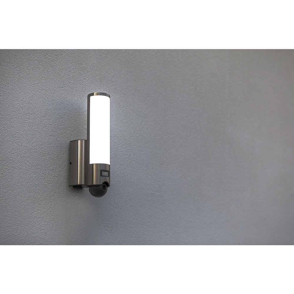 Lutec Lampor ELARA vägglampa utomhus LED Rostfritt stål, 1-ljuskällor, Rörelsedetektor main product photo