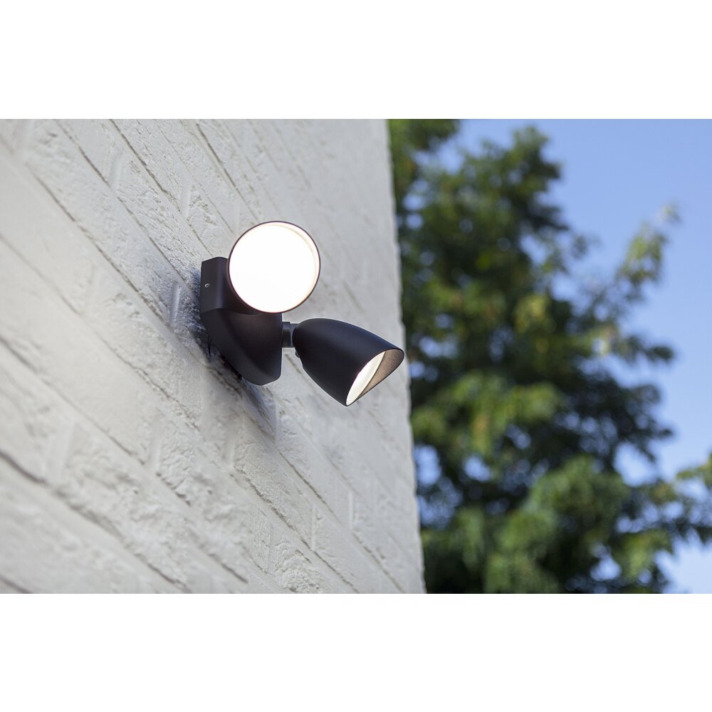 Lutec Lampor SHRIMP vägglampa utomhus LED Svart, 1-ljuskällor main product photo