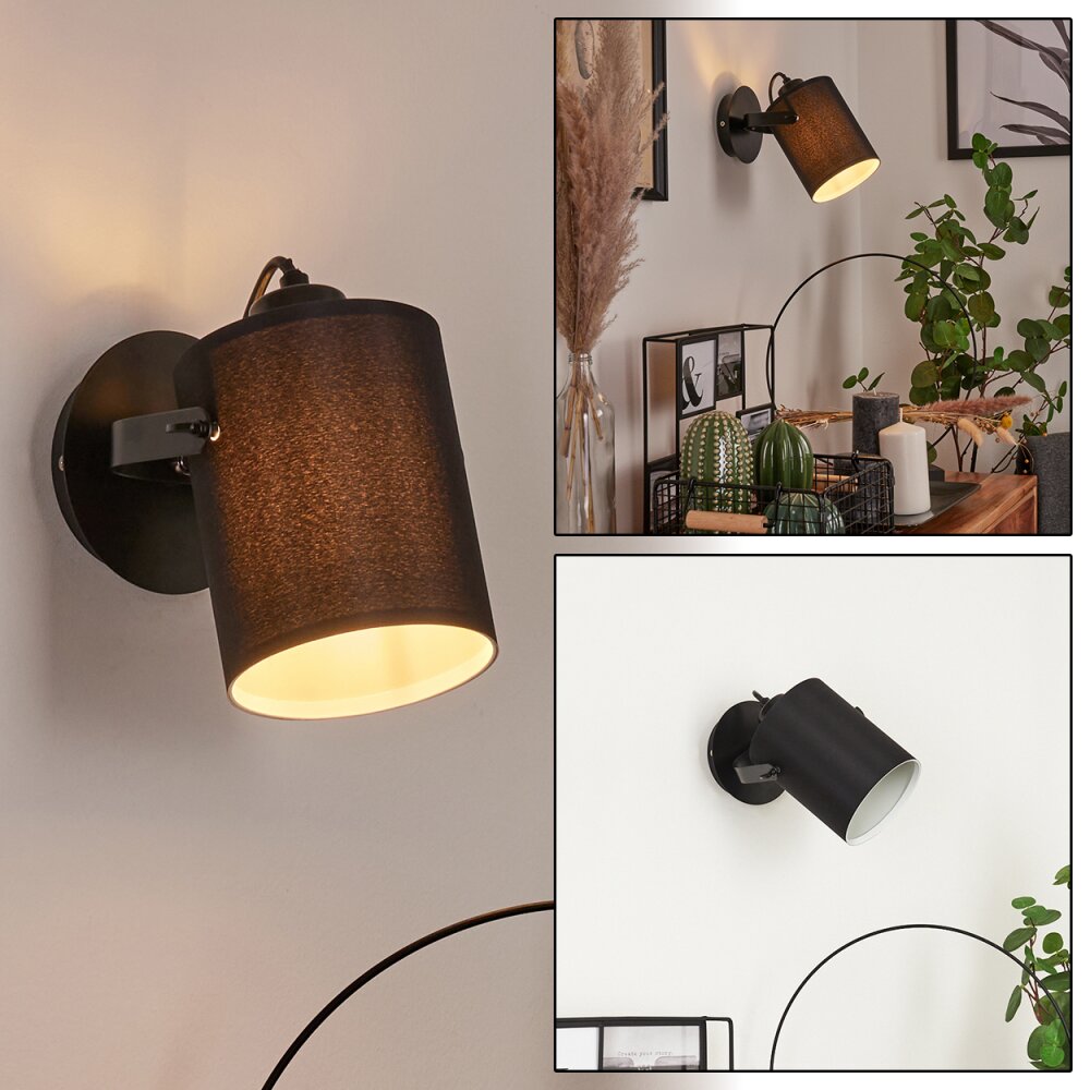 Puelches Vägglampa, Väggspotlight Svart, 1-ljuskällor main product photo
