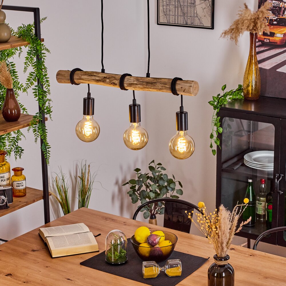 Toleda Pendelbelysning Naturfärger, Svart, 3-ljuskällor main product photo
