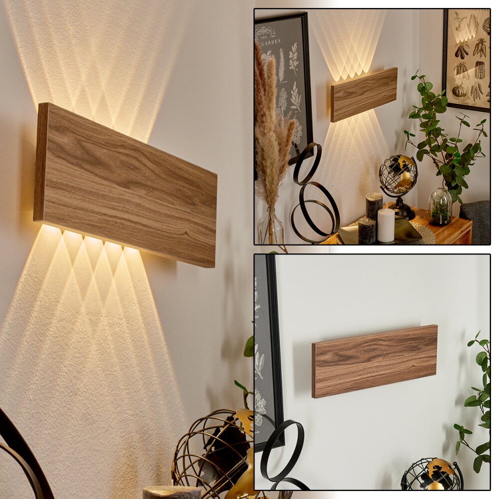 Blandford Vägglampa LED Grått, Naturfärger, 10-ljuskällor main product photo