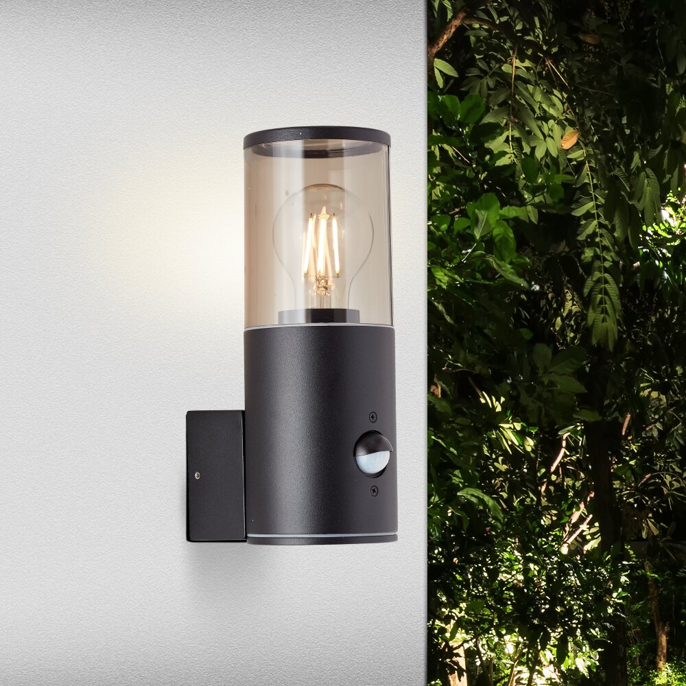 Brilliant Lampor Sergioro vägglampa utomhus Antracit, 1-ljuskällor, Rörelsedetektor main product photo