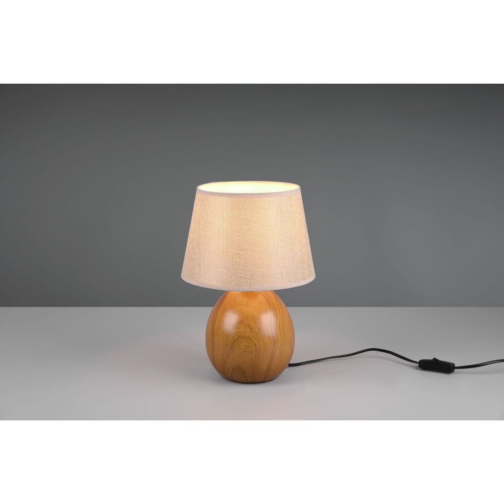 Reality Luxor Bordslampa träoptik, 1-ljuskällor main product photo
