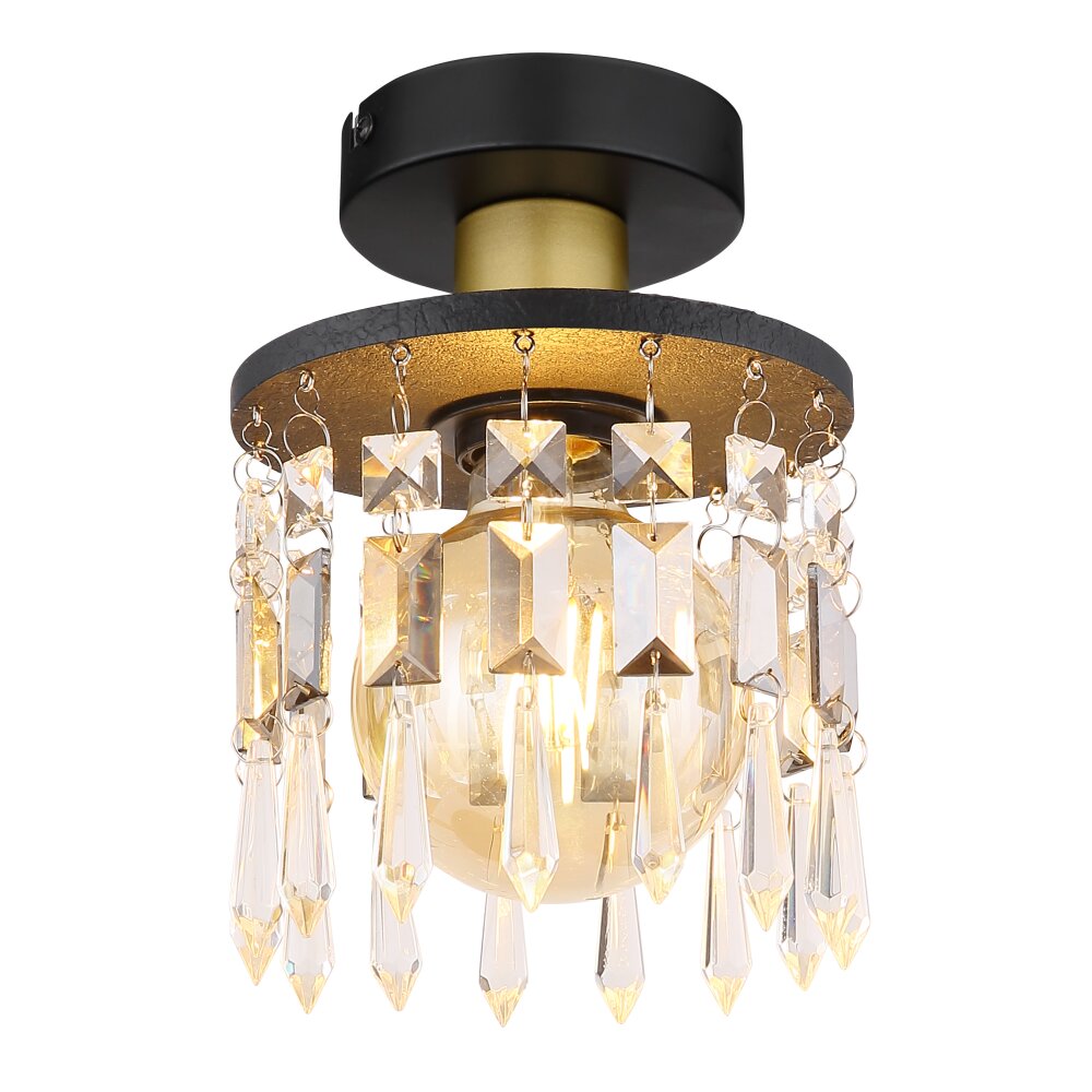 Globo COMMA Taklampa Mässing, Rökfärger, Svart, 1-ljuskällor main product photo